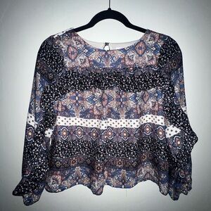 Girls Gianni Bini Floral Blouse L/12